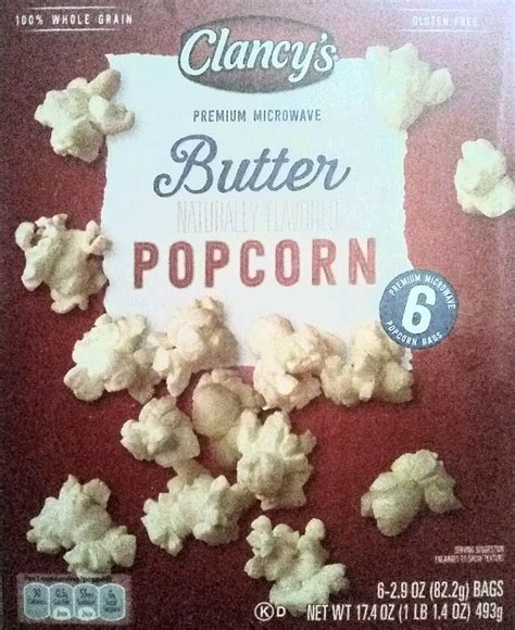 Premium Microwave Butter Popcorn Butter Clancys 493g