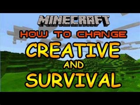 How To Change From Survival Mode To Creative Mode In Minecraft YouTube