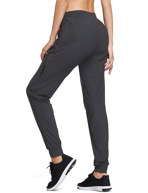 Baleaf Baleaf Women S Athletic Quick Dry Pants With Zipper Pockets Dark Grey Size Xxl