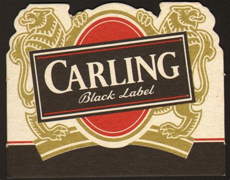 Carling Black Label Beer Coasters Booze Illustration Art Labels