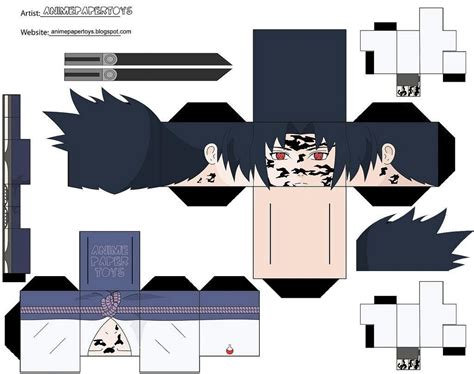 Sasuke Uchiha Anime Crafts 3d Paper Crafts Paper Toys Paper Art Diy