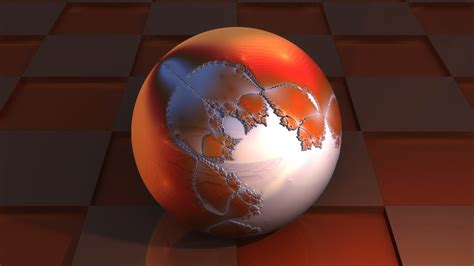 Digital Art 3d Reflection Sphere Fractal Globe Square Circle