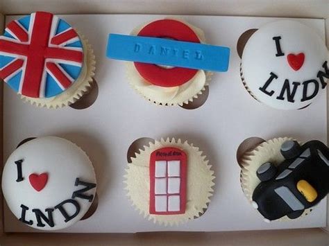 London Themed Cupcakes British Love Themed Cupcakes Cupcake Cakes