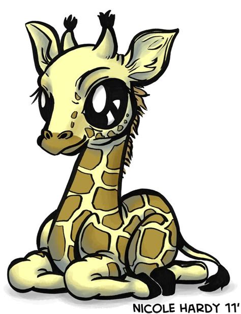 Cute Baby Giraffe Cartoon Here Is A Baby Giraffe As Part Of The