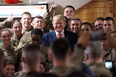 Trump Highlights Progress During Thanksgiving Visit To Troops In