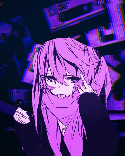 Aesthetic Purple Girl Anime