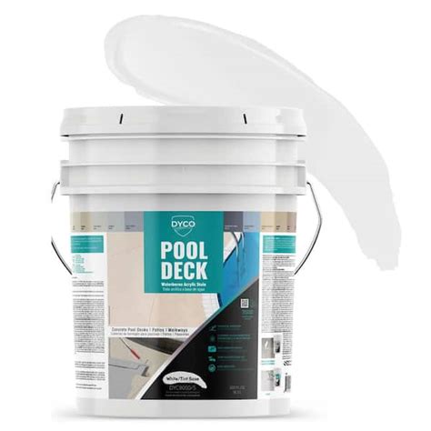 Dyco Paints Pool Deck 5 Gal 9050 Tint Base Low Sheen Waterborne