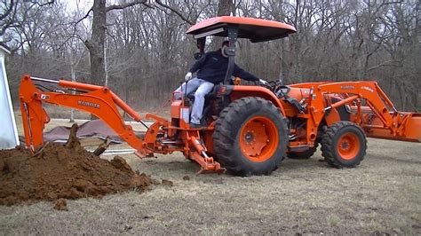 Digging Waterline To The Garden With Backhoe Pt1 Kubota Mx5100bh92