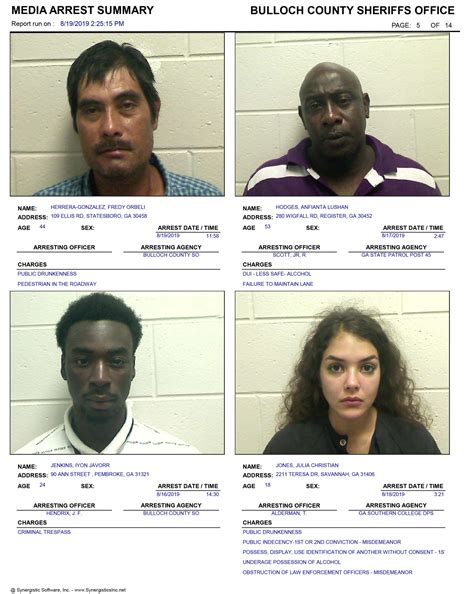 08/19/2019 Booking Report for Bulloch County - AllOnGeorgia