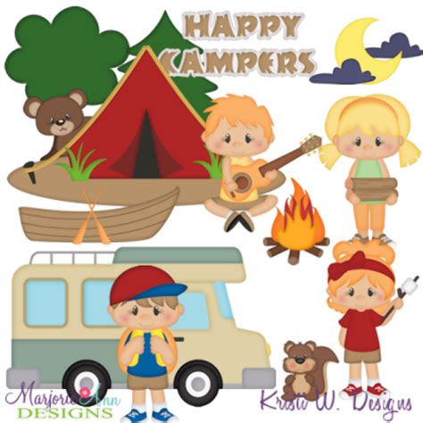 Happy Camper Digital Clip Art