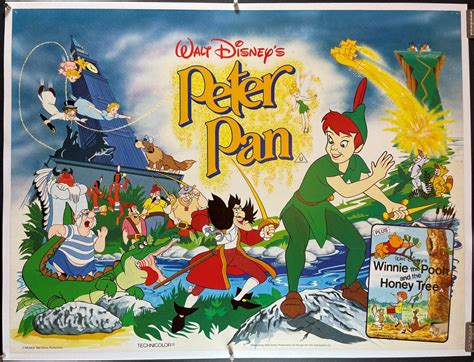 Peter Pan Original Disney British Quad Poster Original Vintage Movie
