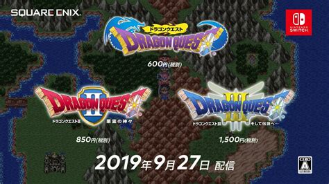 Dragon Quest I Ii And Iii Launches September 27 Via Switch Eshop In Japan Nintendosoup