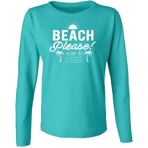 Ladies Long Sleeve Beach T Shirt Islandjay