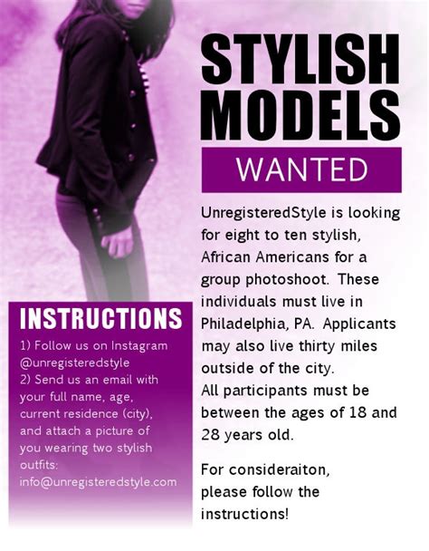 Models Wanted January 2013 Unregisteredstyle