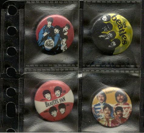 Set Of Twenty 20 Vintage Beatles Pin Back Buttons Original With Paul