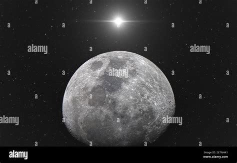 Moon Seen Through 10 Inch Telescope Photo Combination Stock Photo Alamy