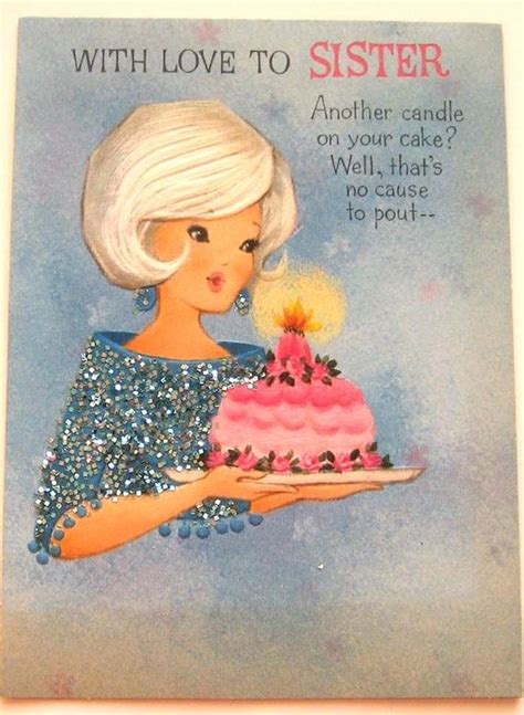 Hallmark Vintage Birthday Card With Love To Sister Vintage Birthday