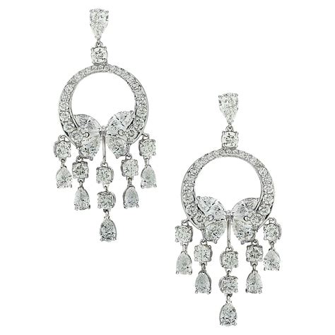 60 Carat Diamond Chandelier Dangle Drop Earrings For Sale At 1stDibs