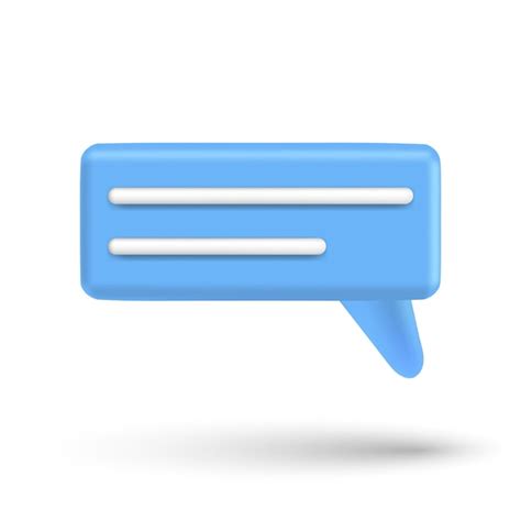 Premium Vector Speech Bubble 3d Box Chat Button Message Talk Balloon