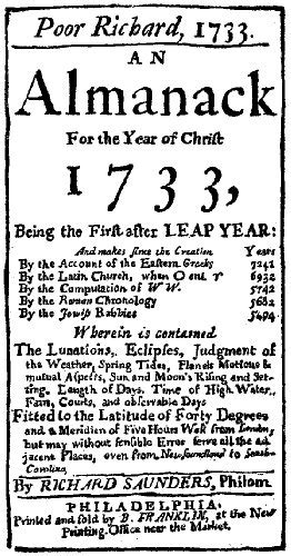 Poor Richards Almanack Almanac 1733 1747 Ebook Franklin Richard