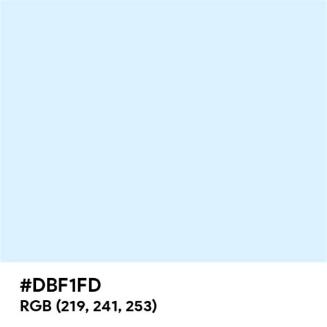 Ice Color Hex Code Is Dbf1fd