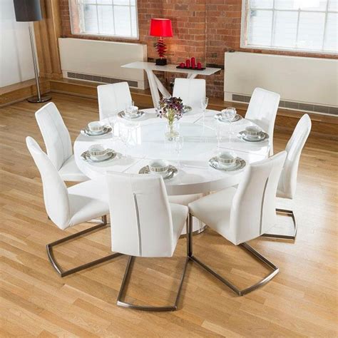 Maybe you would like to learn more about one of these? Fitfab: Large Round Dining Table Seats 8 Lazy Susan