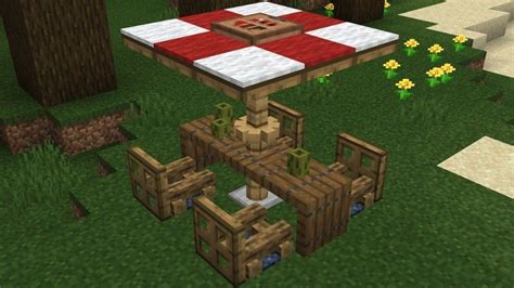 Mesa con Sombrilla #minecraft Construction Minecraft, Minecraft Farm