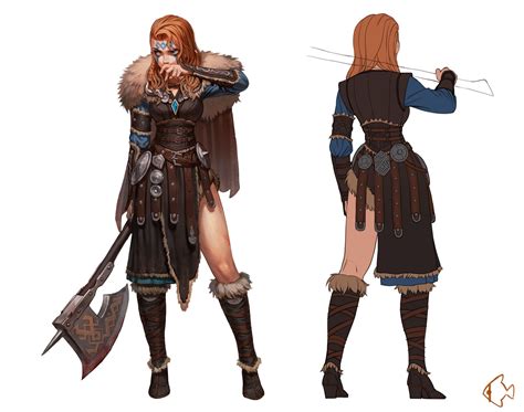 Viking Character Female Character Design Rpg Character Character