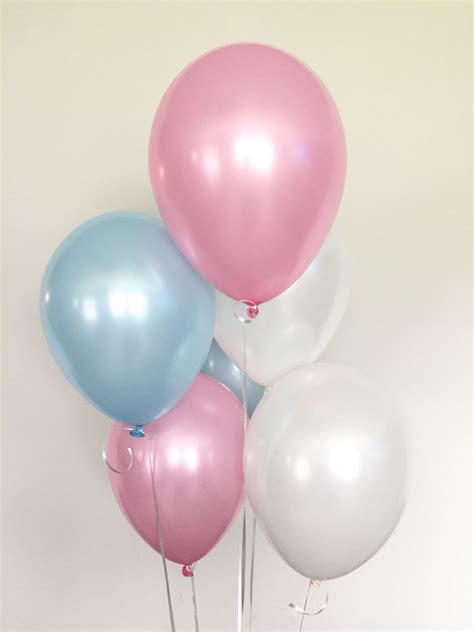 Pink And Blue Balloons Gender Reveal Balloons Gender Reveal Baby