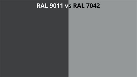 RAL 9011 Vs 7042 RAL Colour Chart UK
