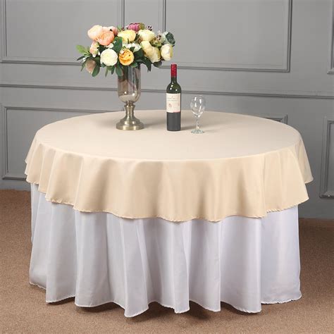 Efavormart 70 Round Linens Beige Wholesale Linens Polyester