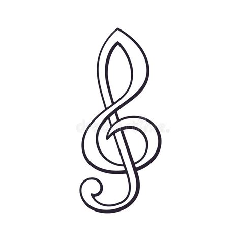 Doodle Of Treble Clef Stock Vector Illustration Of Cute 113676159