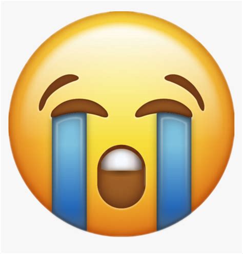 Download Loudly Crying Iphone Emoji  Emojis Png Transparent