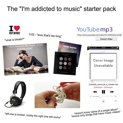 The Im Addicted To Music Starter Pack Rstarterpacks Starter