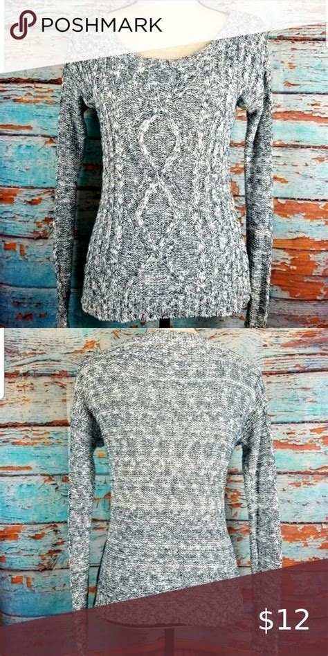 love by design marled knit scoop neck sweater sz s marled knit sweater scoop neck sweaters