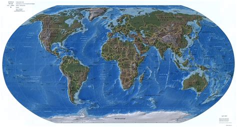 A map of the world in the year 1815 ad. Large detailed political map of the World with relief ...