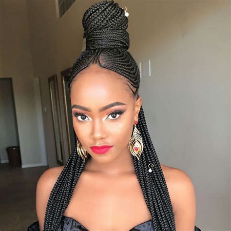 Thick cornrows hairstyles are currently among the trendiest looks and have gained so much popularity because even celebrities are even rocking them. Pin by Ankara Adire Fabrics | Textile on Beautiful Braids ...