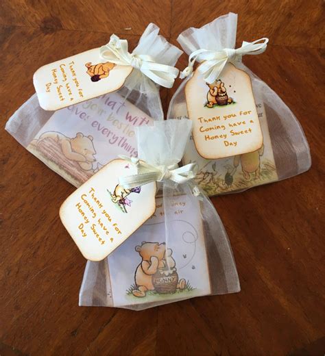 Classic Winnie The Pooh Party Favor 10 Mini Cards With Quotes Etsy