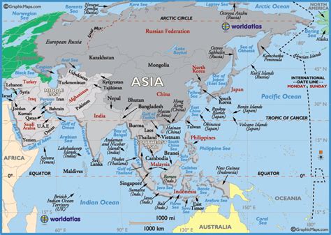 Political Map Of Asia With Capitals