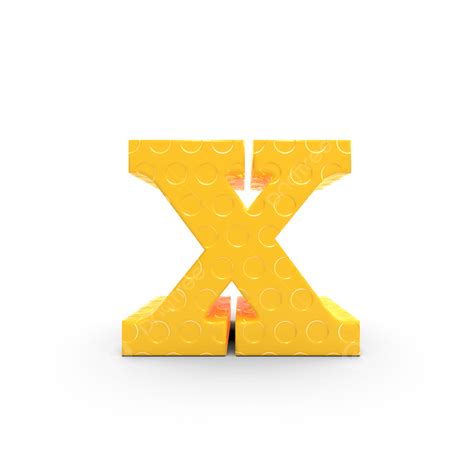 รูปตัวอักษรเรนเดอร์ 3d สีเหลือง X Png ตัวอักษร 3d ทำให้ภาพ Png และ