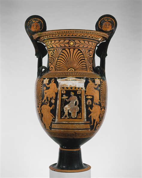 Terracotta Volute Krater Vase For Mixing Wine And Water Attributed