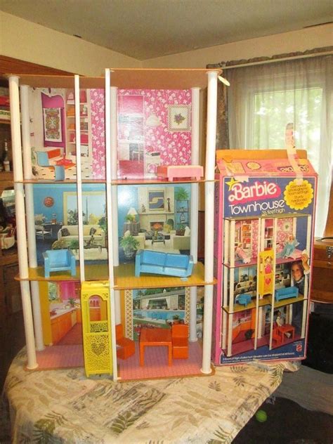 vintage barbie townhouse no 7825 w box 1977 mattel mattel barbiedollsnew barbie playsets