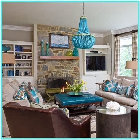 Turquoise And Brown Living Room Decorating Ideas Blue Living Room