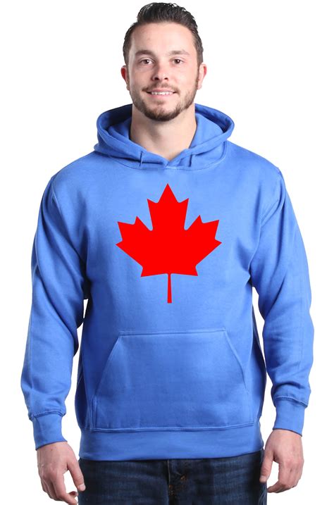 Shop4ever Shop4ever Mens Canada Red Leaf Canadian Flag Hooded