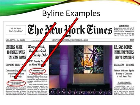 What Is A Byline In A Newspaper