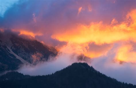 Mountain Sunrise In Slovenia Europe