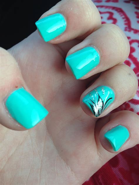 Maybe you would like to learn more about one of these? Aqua nails with design acrylic | Aqua nails