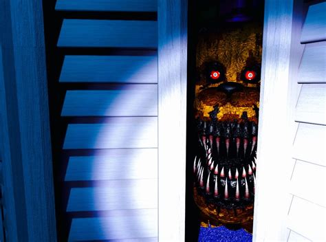 Nightmare Fredbear Hiding In The Closet Of The Childs Bedroom As Seen