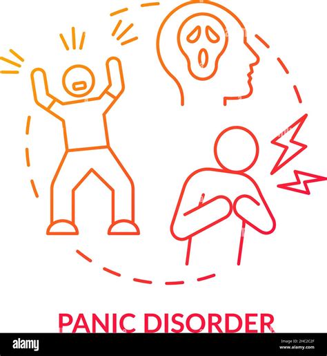 Panic Disorder Red Gradient Concept Icon Stock Vector Image And Art Alamy
