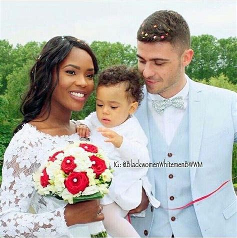 Gorgeous Interracial Couple And Their Adorable Daughter On Their Wedding Day Love Wmbw Bwwm